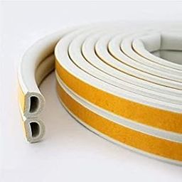 DWB Acoustic™ D Shaped (white) Self-Adhesive Epdm Doors and Windows Foam Seal Strip Rubber Weatherstrip to enhance the experience of soundproofing 5 Meter (2 X 2.5 M = 5 Meter) (set of 2)-image-31