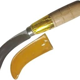 Simsnura Chinese Knife Grass Saw Pruning | Multifunctional Wooden Handle| Fruit Pineapple|Banana Knife Cutter Sickle for Restaurant Home| small machete fruit knife Iron | Pack -1-11
