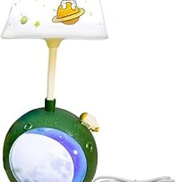 WISHKEY Space Theme Study Lamp, LED Desk Lamp with Adjustable Brightness Modes, USB Rechargeable with in-Built Battery, 360° Flexible Hose, Table Night Lamp for Kids, Green, (Pack of 1)-20