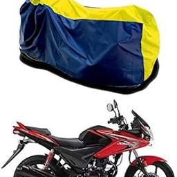 MITHILA MART Accesseries Compatible with Honda CBF Stunner 125 Bike Body Cover Water Resistant Scratchproof Dustproof UV-Rays Full Body Protection for All Modal & Varients [Navy,Yellow-Color]-image-81