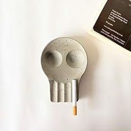 Elemental by Nanya - Punisher Concrete Ashtray | Handcrafted Unique Concrete Bar/Home Décor/Ashtray | Washable | Indoor/Outdoor-image-8