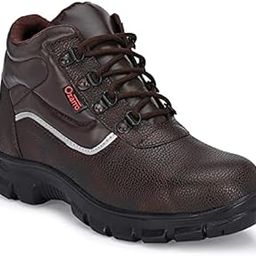 Ozarro Mens Brown Leather Steel Toe Safety Shoe (S4425)-27