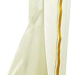 Ambika Stores Men's Cotton Fully Stitched Dhotis with Pocket (Cream,2 mtr)-23