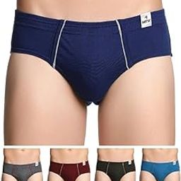 Gusto Men's Brief -Stylish & Comfortable, 100% Combed Cotton Underwear(Pack of 5)(Color May Vary)-11