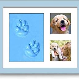 BABIES BLOOM Pet Pawprint Keepsake Kit with Clay Safe and Non-Toxic Perfect Memorial Gift for Pet Loverst (Blue Frame, Blue Clay)-picture-17