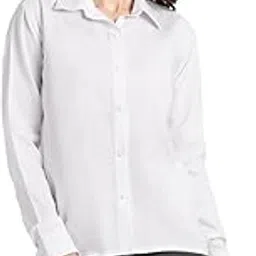 fnocks Women's Full Sleeve Work Shirt Cotton Blend Tunic Top Office Wear-picture-0