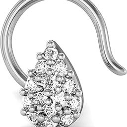 18k (750) White Gold and Diamond Nose Ring-image-52
