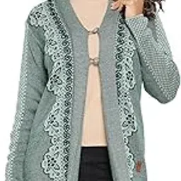 duke Stardust Women Full Sleeve V Neck Cardigan-picture-5