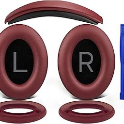 SOULWIT Ear Pads Cushions + Headband + Silicone Earpads Cover Protector, Replacement Kit for Bose QuietComfort 45 (QC45)/QuietComfort SE (QC SE)/New Quiet Comfort Wireless Headphones - Burgundy-image-52