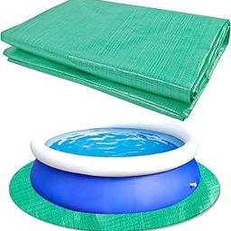 CIEOVO 12 Ft Round Plain Tan Above Ground Pool Cover, Heavy Duty, Durable, Floating, Pull On-19