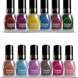 Forester Nail Art Combo Of 12 Quick Drying Long Lasting Shine Nail Polish For Women Girls (6 ML) - F62 64-picture-0