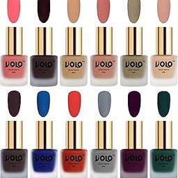 Volo Velvet Dull Matte Nail Polish Combo in Wholesale Rate(Dark Peach, Dark Wine, Skin Nude, Light Peach, Sand Nude, Nude, Dark Coffee, Blue, Coral, Grey, Light Wine 96 ml) Pack of 12-40