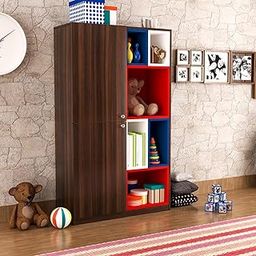 Viz Craft Engineered Wood Wardrobe Closet for Bedroom/Kids Room || Engineered Wood Wardrobe with Multiple Storage Space || Free Standing || (Finish Color - Brown - DIY)-18