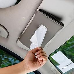 Robustt Car Tissue Box Holder - Pack of 1 (Grey) | Reusable Tissue Box for Car | PU Leather | Adjustable Strap | Versatile Design | Easy to Use-picture-21