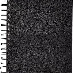 amazon basics A5 Artists Wiro Bound Sketch Book | 120 Perforated Pages | Black Hardcover for Pencil, Chalk, Graphite, Crayon & Ink | Ideal for Drawing, Sketching, Design & Architecture (Pack of 1)-8