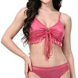 Women Bikini Set With Front Open Bra | Front Closure Sexy Panty Beachwear | Swimming Lingerie Set With Full Coverage | Satin Lycra Honeymoon Beach Wear-picture-18