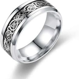 Rings Stainless Steel Men Ring Design Grey Finger Ring Black and Blue For Men Pack of 1-image-75