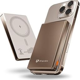 UltraProlink 10000 mAh Slimmest Wireless Magnetic Mag-Safe Power Bank | 22.5W Type C Port with PD-PPS Support | for iPhone Series 16,15,14,13 | Made in India |Titanium|UM1124 | Juice-Up Mag 4-10