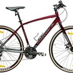 Montra Downtown 700X35C 21 Speed Super Premium Cherry RED Color Hybrid Cycle Large Size TI Cycles of India-27