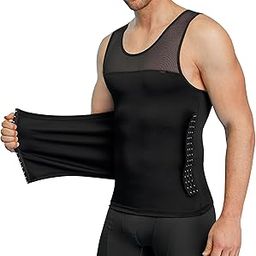 Men Body Shaper Slimming Vest Tight Tank Top Compression Shirt Tummy Control Underwear Moobs Binder-image-21