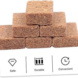 HANABASS 50pcs Charcoal Burning Wax Blocks Campfire Starter Logs for Outdoor Fire Fire Logs for Camping-image-57