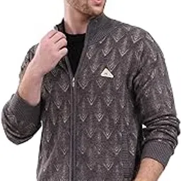 monte carlo Men’s Regular Fit Pullover | Mock Neck | Self Design | Zip Closure | Full Sleeve | Warm Winter Knitwear | Stylish Casual Sweater for Everyday Comfort-picture-21