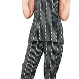 Women's Katha Cotton Printed Night Suit || Women's Comfotable Night Dress ||-image-0