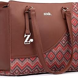 Women's Office Essential Bag | Jute | Vegan Leather Handcrafted Tote Bag With Double Handle Shoulder Strap-image-2