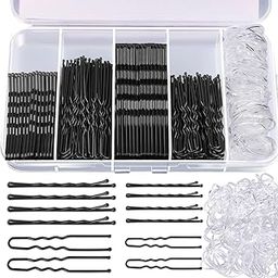 MAYCREATE® 300pcs Hair Pins Kit, 100 Black and 100 Women Hair Pins-image-13