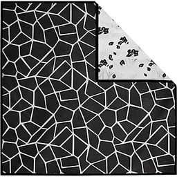 Star Weaves Waterproof Bed Server/Food Mat/Bedsheet Protector/Reversible in 3 Layered Heavy Material(Abstract Black)/ Bed Server mat Reversible/Place Mat-image-95