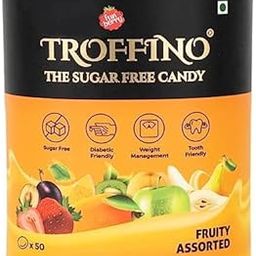 TROFFINO Sugar Free Candy, Assorted Fruit Flavored, Individually Wrapped, Delicious Mouth Watering Candies 4 Exciting Flavors - Orange, Guava, Mango, Strawberry, Gluten Free - Pack of 1 (50 Candies)-image-42