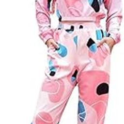 Womens Cotton Lycra Tie Die Night Suit Set (Hoodie and Jogger)|Top and Bottom Set-image-6