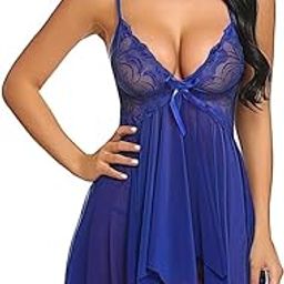 Hot & Sexy Lingerie Set for Women/Babydoll Nighty for Honeymoon with G-String Panty-image-13