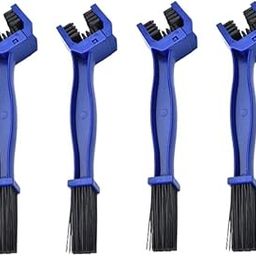 QNJL-Multi Purpose Universal Bike & Cycle Gear Chain Cleaning Brush with Soft & Long Bristles Ideal for Quick Motorcycle Bicycle Crankset Cleaner Washer Tool Pack of 4 (Blue)-14