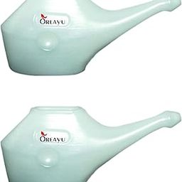 OREAYU™ 2 Pcs Durable Unbreakable Plastic Jal Neti Pot for Sinus Congestion (Pack of 2)-11