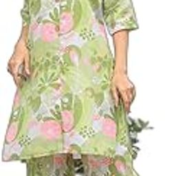 Light Green Cotton Printed Stitched Co Ord Set for Women-picture-18
