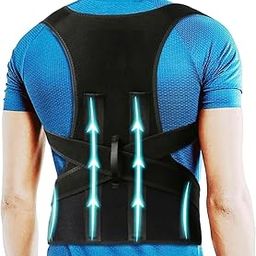 Free Size Posture Corrector For Men And Women Back Support Belt Back Pain Back Straight And Shoulder Support Belt (Universal Size) (Metallic Belt)-29