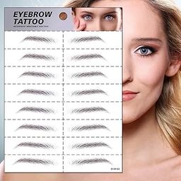 S.A.V.I 8 Pairs 6D Natural Look Eyebrow Styling Long Lasting Up to 7 Days Waterproof Temporary Tattoo Stickers - 1 Sheet (143)-55