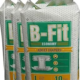B-Fit Diapers Adult Diaper Economy (Large, 24-36 Inches, 10 Pcs) (Large)-image-27