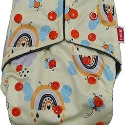 LuvLap Reusable Baby Cloth Diaper, Double Leak Guard, High Absorption, Quick dry, Stain-Proof Comfort & Protection, 3m+, adjustable waist & height with snap buttons, Absorbent insert, Yellow Rainbow-image-96