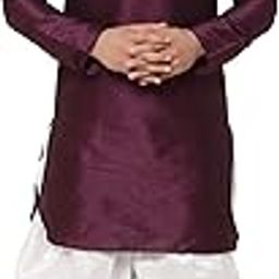 Mens Self Design Kurta and Dhoti Pant Set-image-48