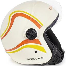 CARBINIC Open Face Helmet for Women | Glossy Finish & ISI Certified | Crafted for Women | Anti Microbial Inner Fabric Lining | Designer Colors | Comfort Fit - Ladies Helmet | Stellar Series (Ivory)-image-6