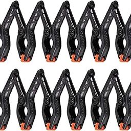 12 PCS 4.3" (11cm) Heavy Duty Spring Clamps for Photography Backdrops – Muslin, Canvas, Paper, Chromakey Screen & Woodworking-19