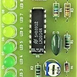Alfapcb LM3914 LM3915 10 LED VU Meter/Sound Level indicator for Audio Amplifiers - Assembled Board-image-85