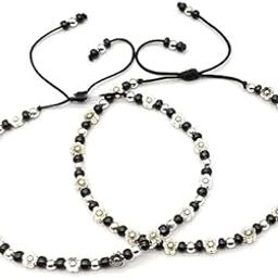 Flower Charms With Black Beads Thread Anklet For Women and Girls | Thread Anklet Black Beads With Charms Design Anklet For Girls and Women.-8