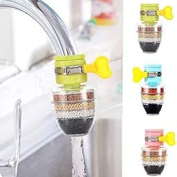 VALAM Activated Carbon Faucet Water Filters Universal Interface Home Kitchen Faucet Tap Water Clean Purifier Filter Cartridge Five Layer Water Filter-Pack of 1 Multicolor-image-93