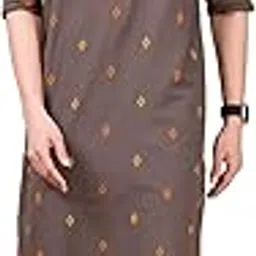 shiwam ethnix Men's Printed Cotton Cuff Kurta with Elastic Pyjama Organic Edition-picture-43