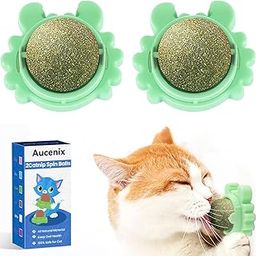 Aucenix - Catnip Balls for Cats, Lick Toy with Catnip Roller Shape for Cats, Dental Cleaning, Edible for Kittens-13