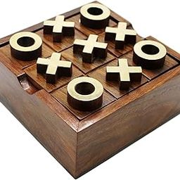 The Mind Challenge TIC TAC Toe + Solitaire (2 in 1) Wooden Puzzles,Wooden Brainvita Game-image-62