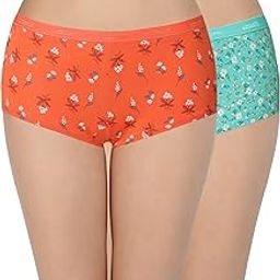 Printed Low Rise Assorted Boyshorts (Pack of 2 Colors & Prints May Vary)-3